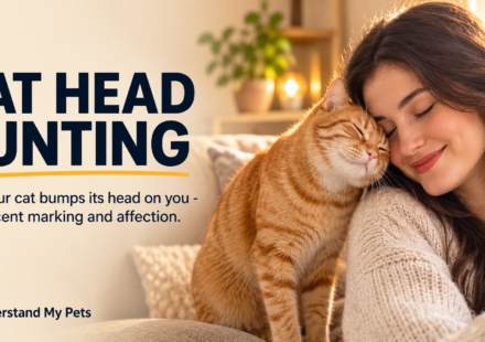 Cat head bunting - orange tabby cat pressing its head against owner's cheek